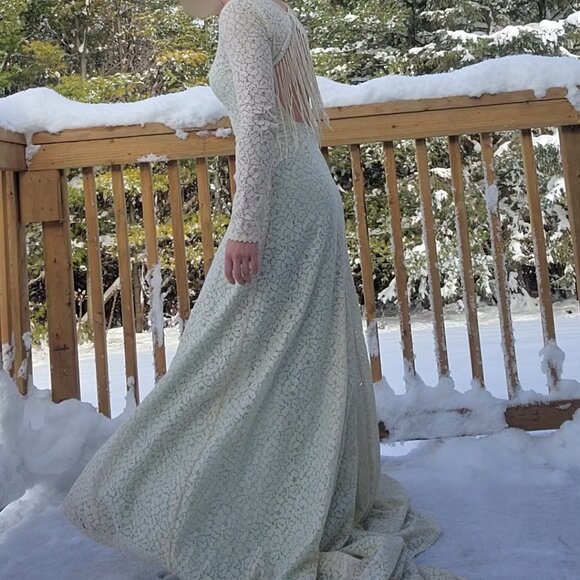 Boho lace wedding dress size 4-6 - Picture 4 of 16